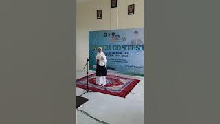 Ananda Zukhrufa nalal muna Sang juara 1 lomba pidato bhs Inggris SeJawa timur