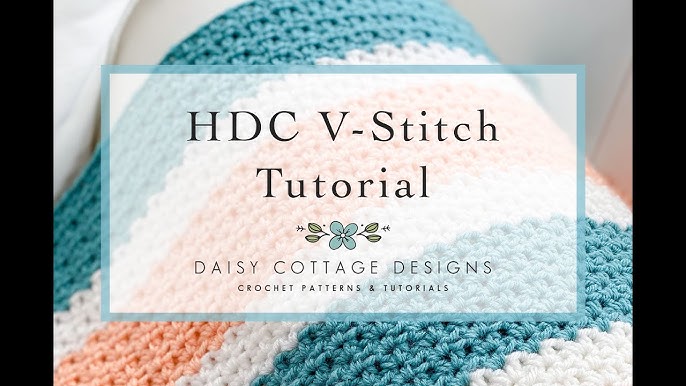 How to Crochet a Blanket using V-Stitch (Step-by-Step Tutorial) - Craft-Mart