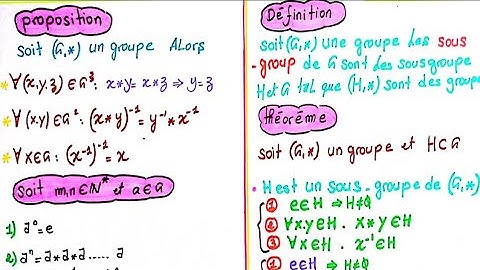 Les structures algebriques :Groupes _ Sous-group
