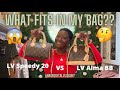 😱 WHAT FITS IN MY BAG? LOUIS VUITON SPEEDY 20 VS LOUIS VUITTON ALMA BB | MARQUITALVLUXURY