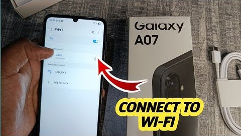 How To Connect Samsung Galaxy A07 To WiFi 