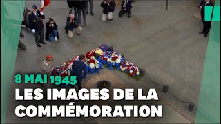 Les images de la commémoration du 8-mai 1945 par Emmanuel Macron