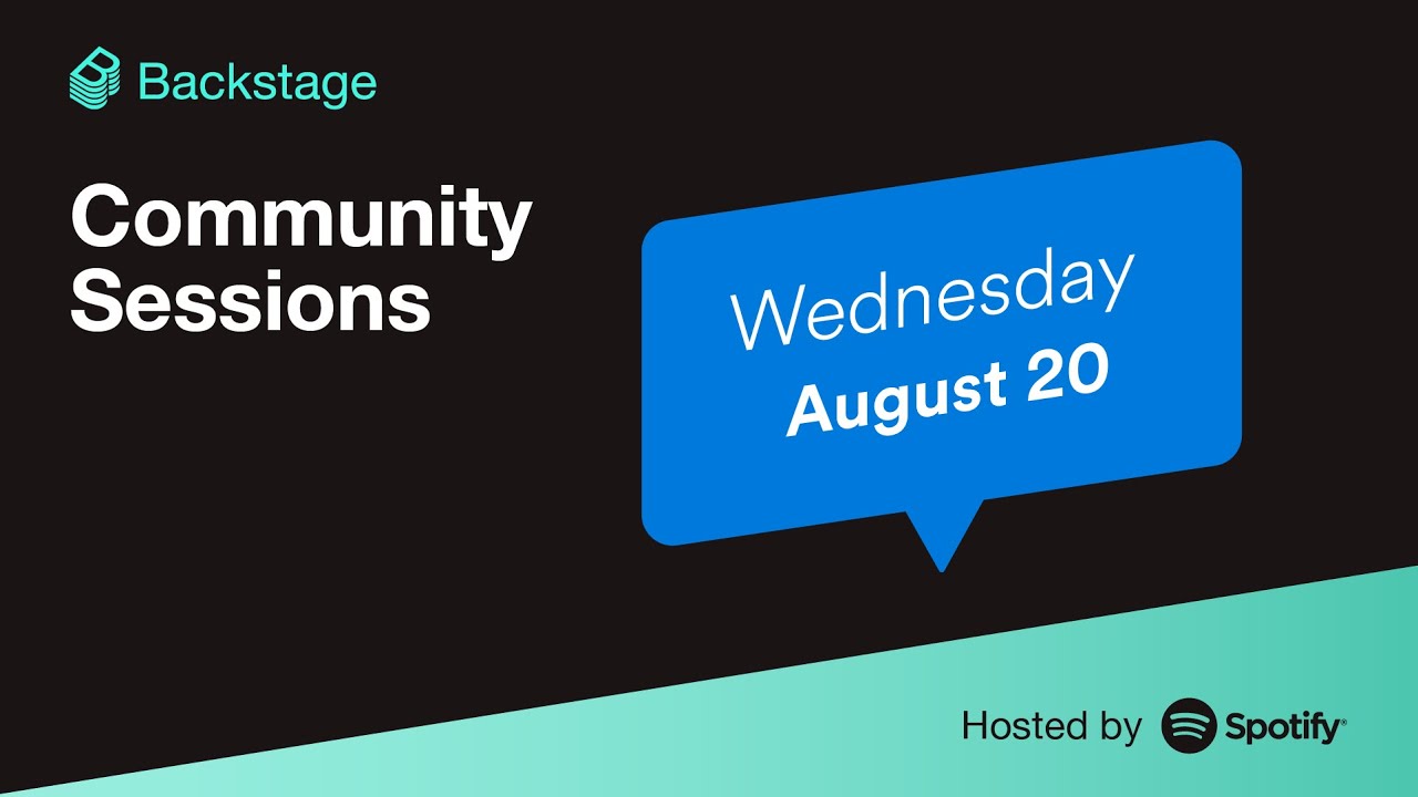 Backstage Community Session — Aug 20, 2025 - YouTube