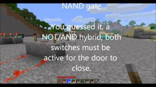 MCS - Minecraft - Basics Of Redstone: Lesson 1 - Logic Gates