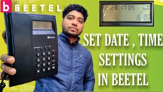 Beetel landline phone time date month setting, फोन की सेटिंग कैसे करें @Techapk