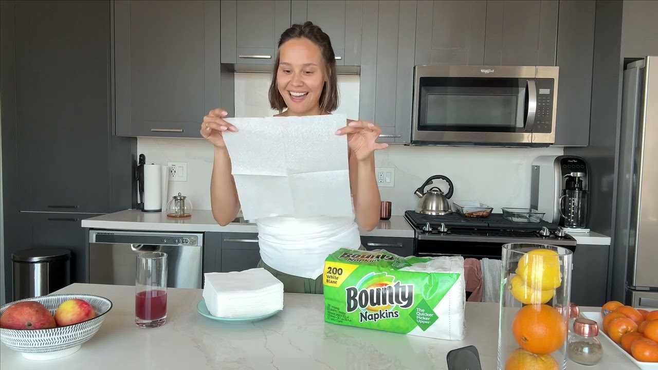 Bounty Paper Napkins, White, 400 Count