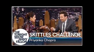 Priyanka Chopra and Jimmy Fallon Compete in a Skittles Challenge