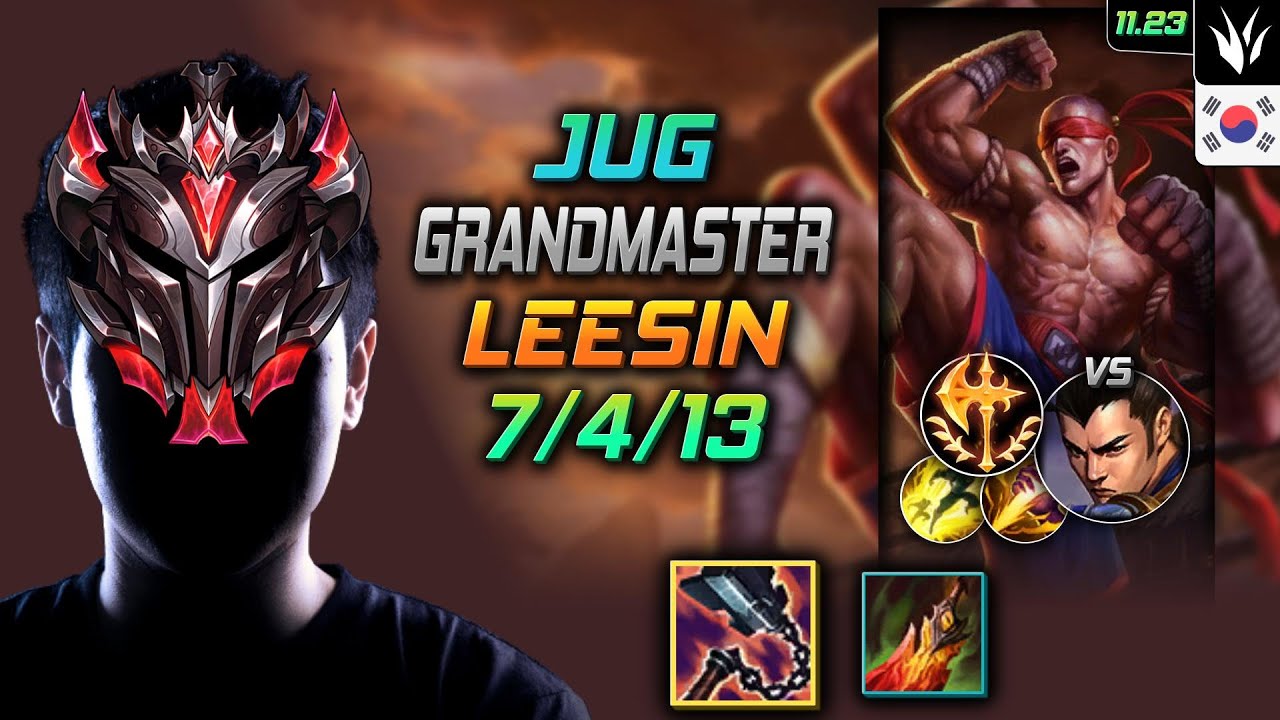 GrandMaster Lee Sin  vs Xin Zhao - Ли Син Потрошитель Завоеватель - LOL KR 11.23
