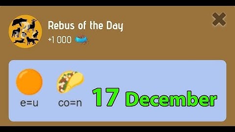 Rebus of the day Zoo 17-18 December | Zoo Rebus of the day today 17 December Riddle Today