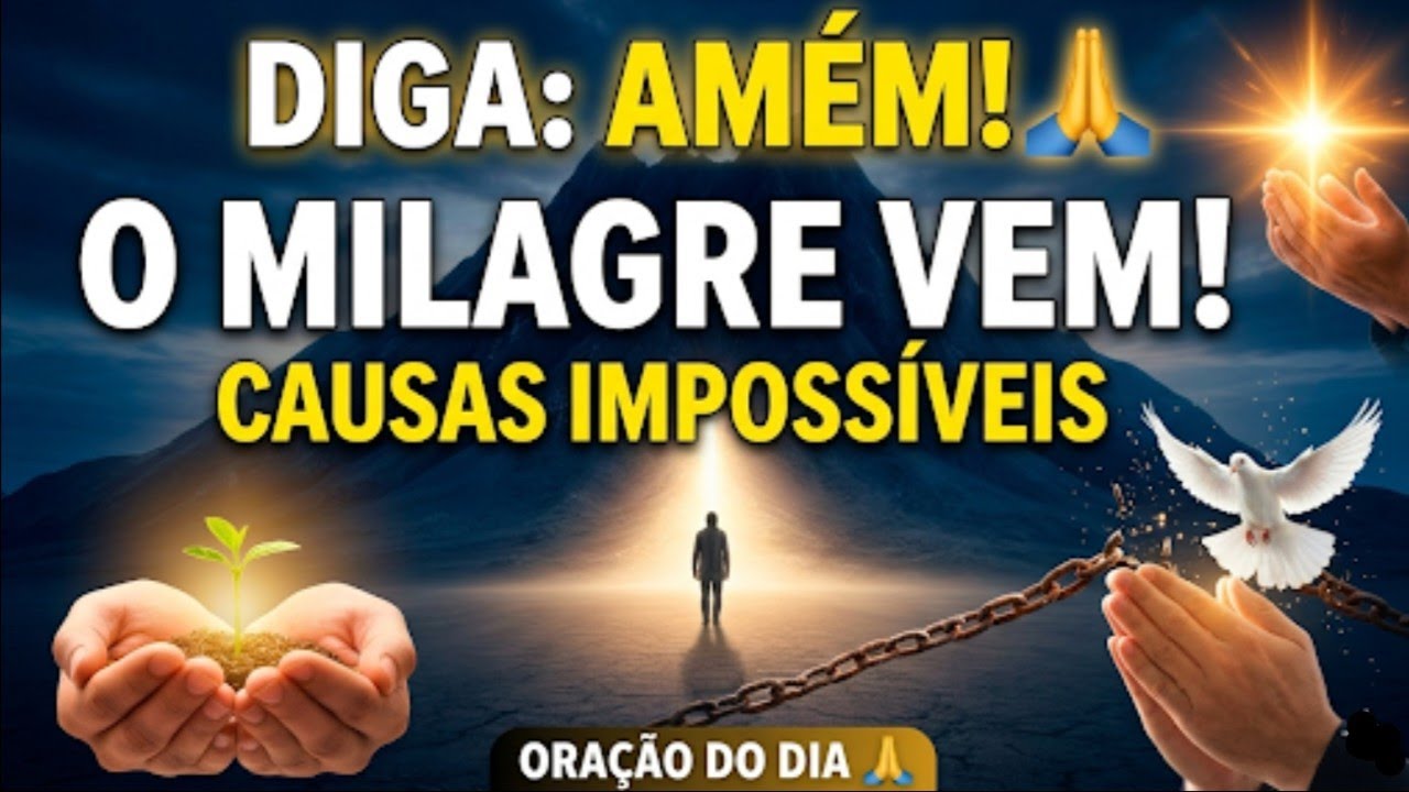 Oração das causas impossíveis 🙏 Deus Vai Fazer o Milagre Acontecer . Oração do dia.