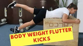 Body weight flutter kicks for ladies | Butt exercise
