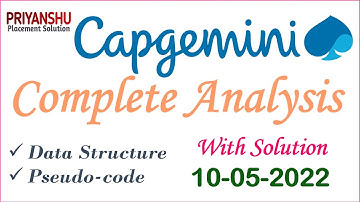 Capgemini Today Exam analysis | Capgemini Pseudocode and Data structure | Capgemini Exam Pattern
