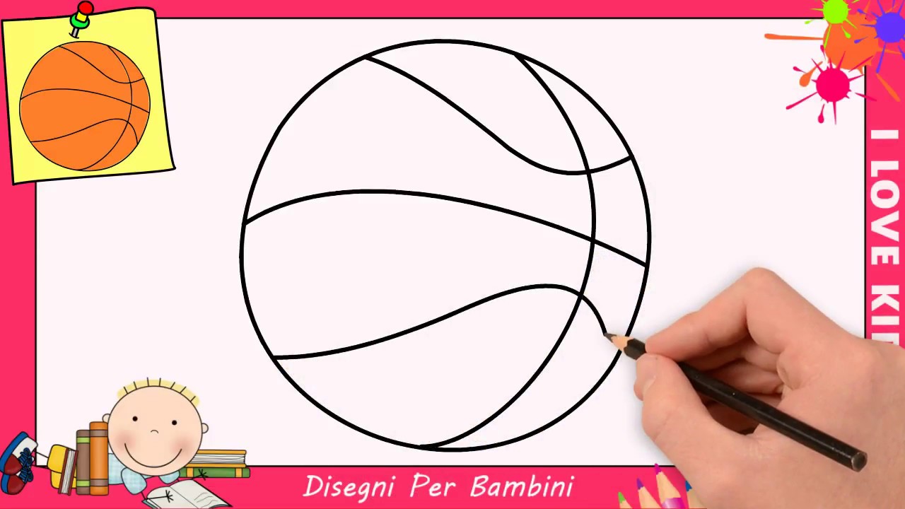 Come Disegnare Una Palla Da Basket Facile Passo Per Passo Per Bambini 1