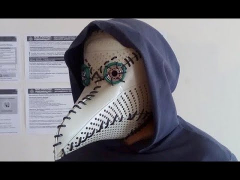 DIY tutorial plague doctor mask - Маска чумного доктора своими руками!