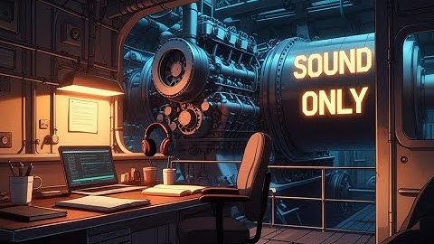 Ship Engine Room Sound (10 Hours) | White Noise Black Screen | No Ads, Sleep & Focus