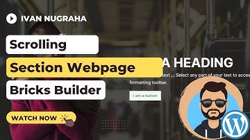 Bricks Builder for Wordpress: Create Fullpage Scrolling Website