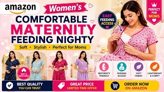 Amazon Maternity Wear Nighty  Haul 👗Clovia Night Wear Dress | 👗Co-Ords Set, Kaftan, Feeding Nighy 