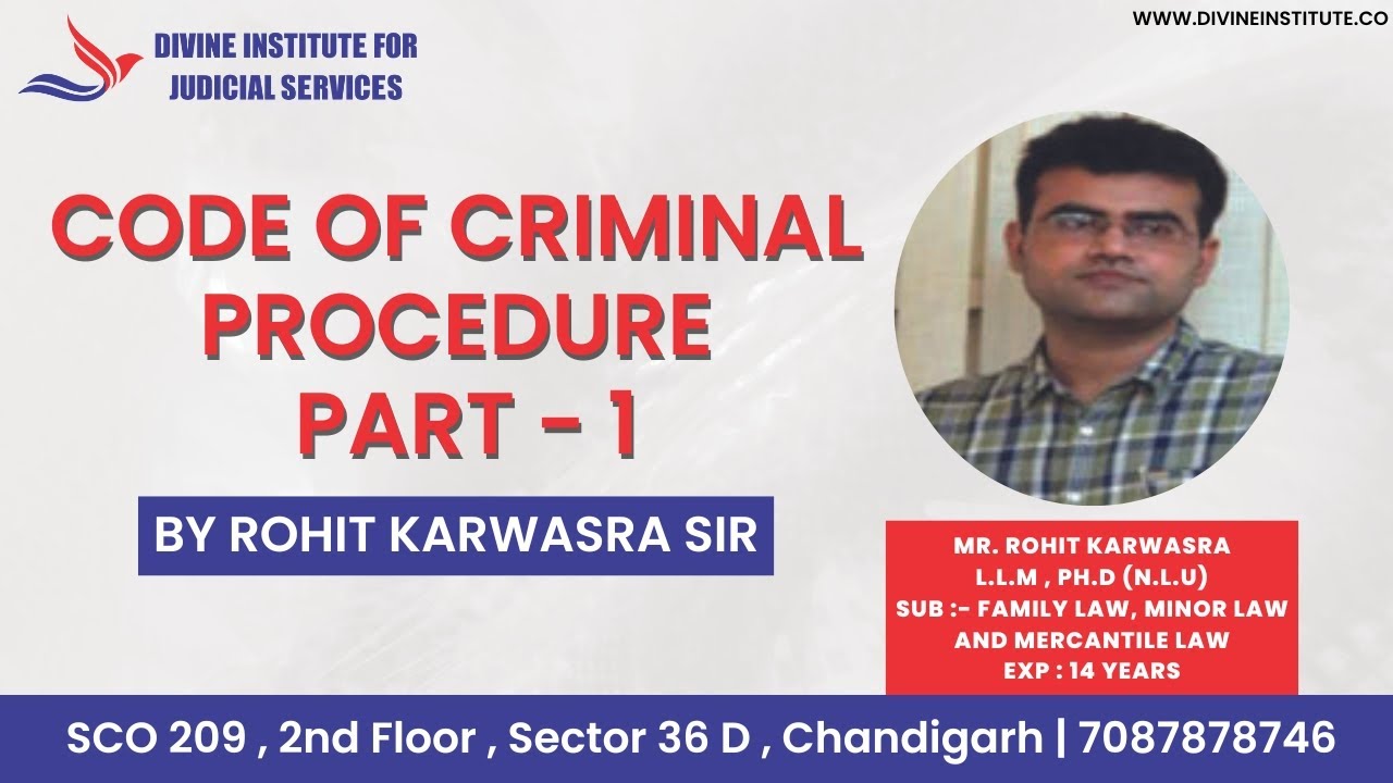 CrPC PART 1 | DIVINE INSTITUTE FOR JUDICIAL SERVICES - YouTube