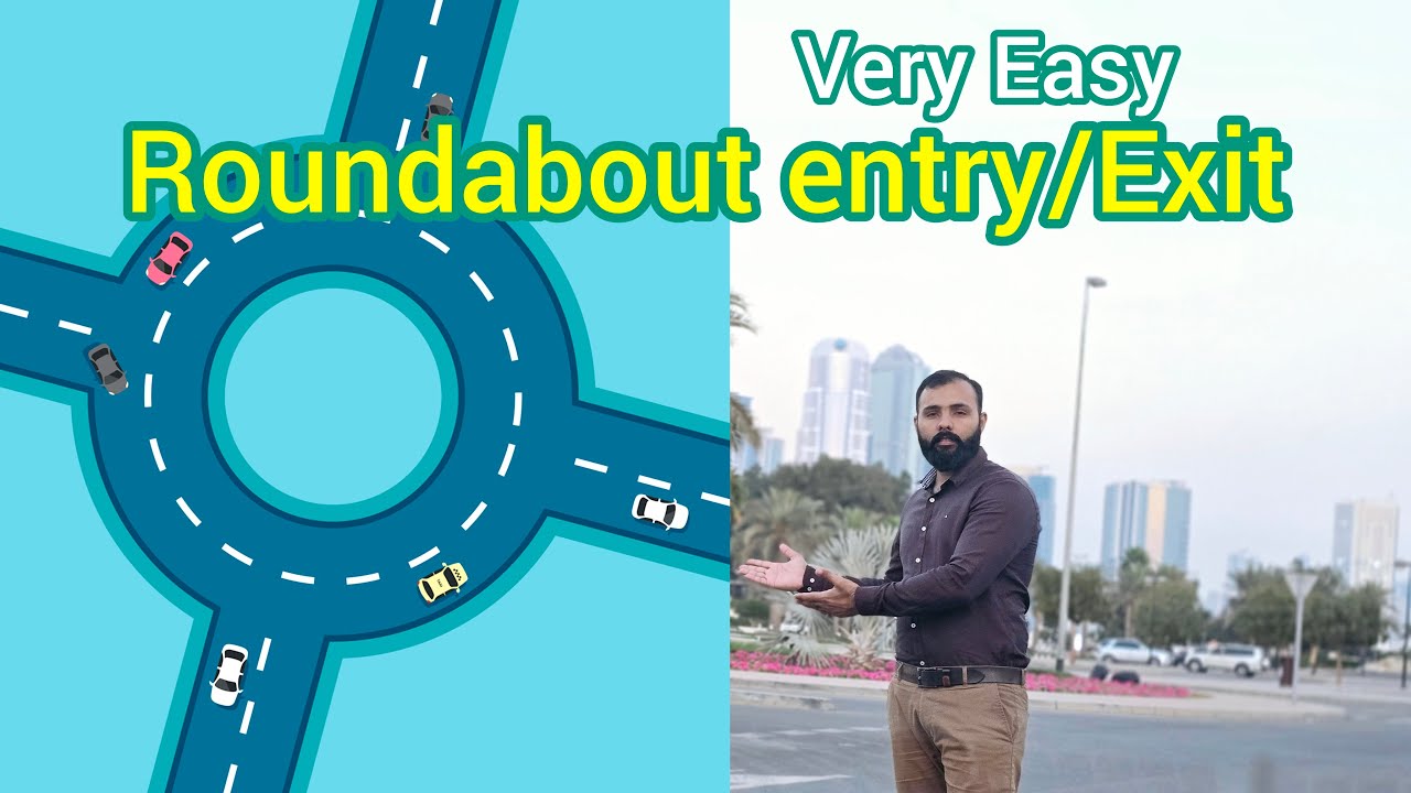 How to enter and exit from Roundabout|Roundabout rules|Goal chkar|RTA Dubai driving license