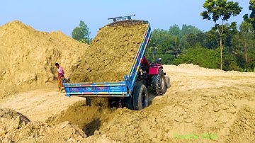 Sonalika DI 50 I Digital hydraulic tractor soil unloading video|||New unloading facility of tractor.