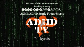 20 minutes ADHD 432htz Matrix Rain ASMR for Focus COncentration-Attract Money While You Sleep