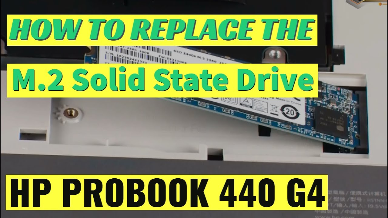 How to replace the M.2 Solid State Drive for HP ProBook 440 G4 Laptop -  YouTube