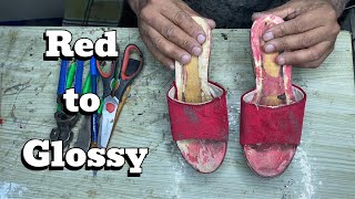 видео: От выцветшего красного к глянцевому чёрному | Потрясающее преображение туфель картинка: От выцветшего красного к глянцевому чёрному | Потрясающее преображение туфель
