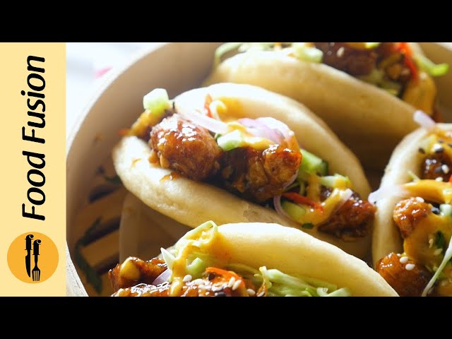 Honey BBQ Chicken Bao buns Recipe from scratch - Food Fusion class=