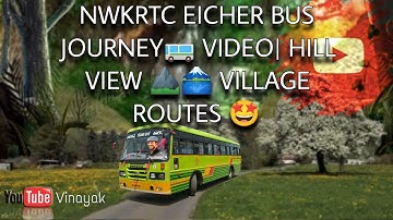 NWKRTC EICHER BUS JOURNEY VIDEO | VILLAGE ROUTES | HILL VIEW #belagavi #Karnataka #karnatakbusvideos