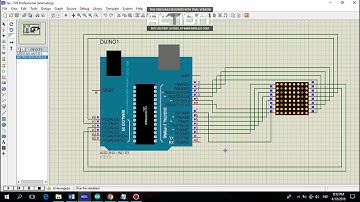 Simulasi Proteus 7 : Program Led dot Matrix 8x8 berbasis Arduino Uno