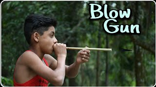 How to Make Blow Gun using Bamboo stick || Homemade || Nirab KB