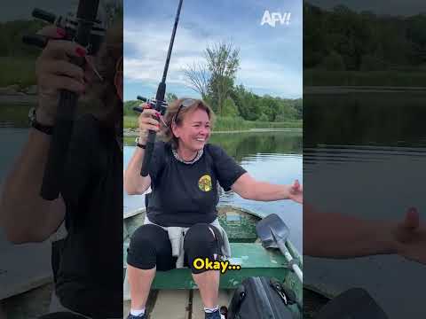 Ethel's NOT Having It! ??  funny #scare #fishing #fail