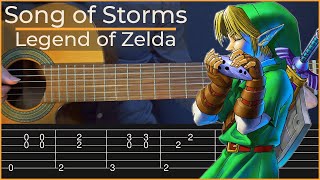 Song of Storms - Legend of Zelda (Simple Guitar Tab)