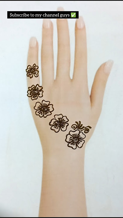 Easy And Simple Flower 🌺 Mehndi Design|back side mehndi design|#hennadesign #mehndidesign #tattoo