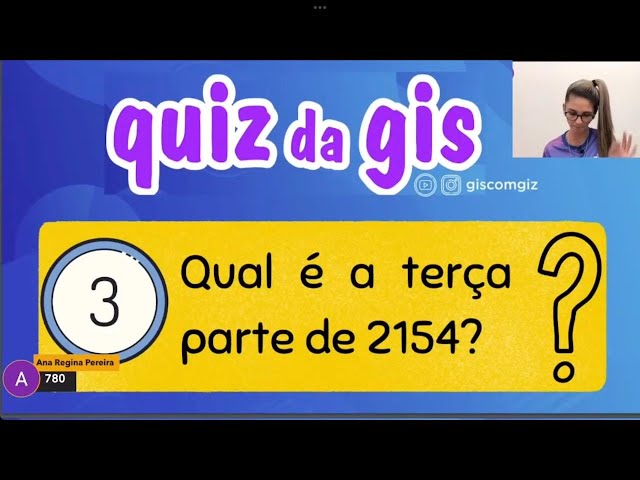 Qual é a terça parte de 2154? Cotes live Gis com giz divisão