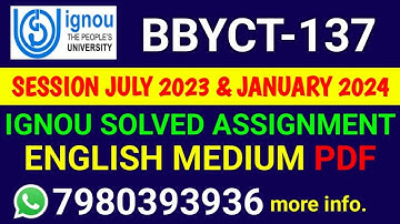 BBYCT 137 Solved Assignment 2023-24 English, BBYCT 137 Solved Assignment 23-24, BBYCT-137 Assignment
