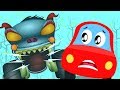 Monster Island | Little Red Car| HHMT | Haunted House monster truck | Video for children
