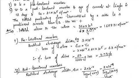 Losses of Prestress in Concrete- Numerical 3