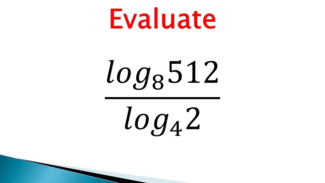 How to Evaluate a logarithmic Expression - YouTube