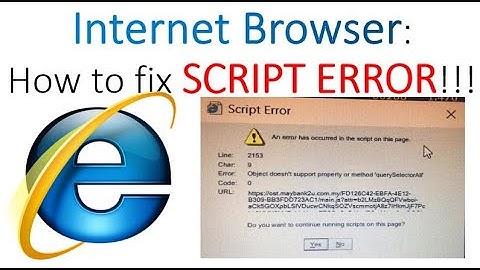 Script Error Fixed in Internet Explorer browser