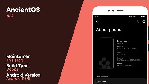 Ancient OS v5.2 Android 11 Review on Mi A1