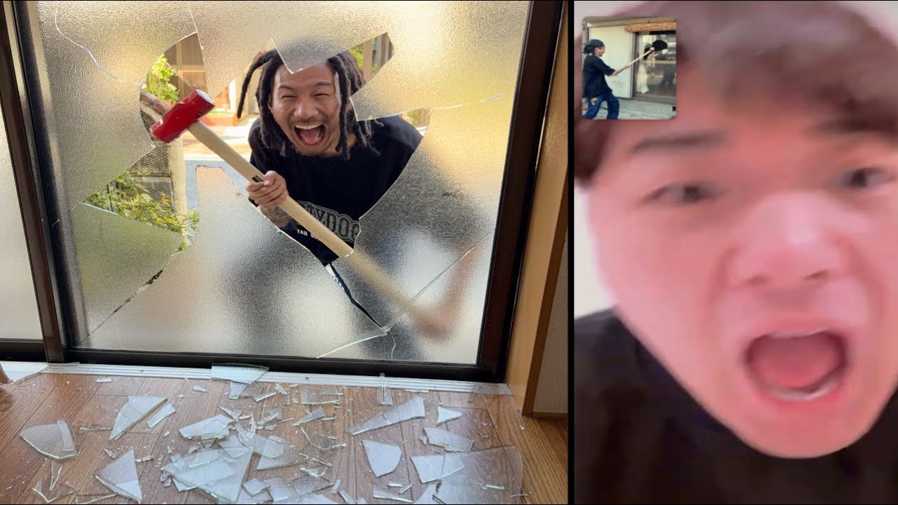海外旅行中の友達の家のガラス割って乗り込んでみた【ドッキリ】