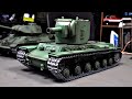Rc tank engine sound comparison  kv2 t34 tiger kt panther js2