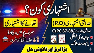 How to Remove Proclaimed offender (اشتہاری )Status? Section 87 & 88 CrPC Explained