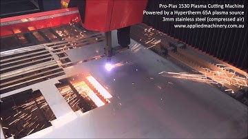 Pro-Plas 1530 65A Hypertherm  - 3mm stainless steel compressed air