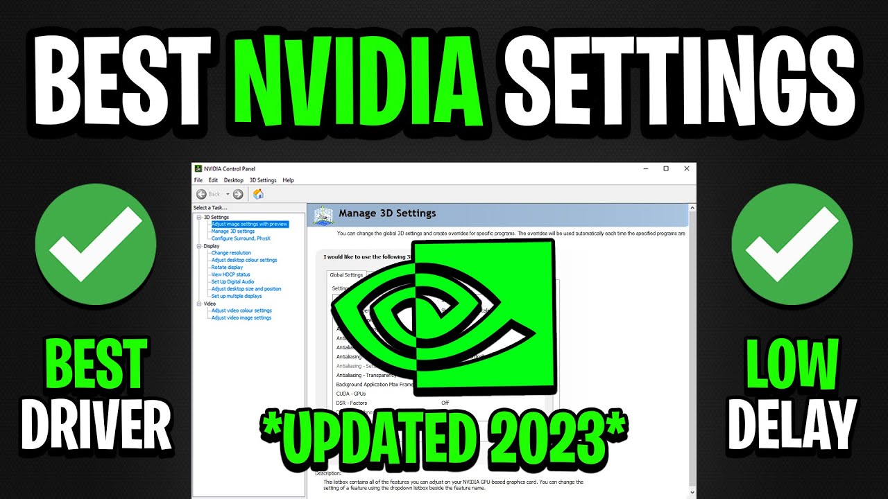 BEST NVIDIA Control Panel Settings For GAMING UPDATED 2023 YouTube BEST NVIDIA Control Panel Settings For GAMING UPDATED 2023 YouTube