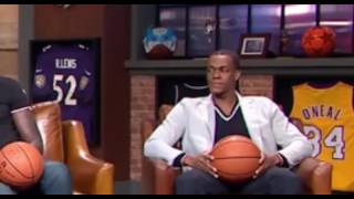 Rajon Rondo looks uncomfortable talking about Ray Allen