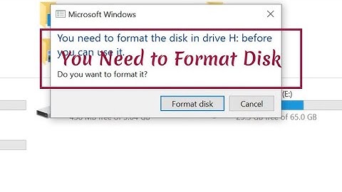 you need to format the disk in drive before you can use it without losing data