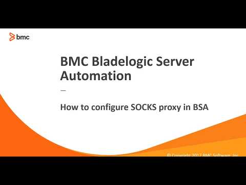 BSA - Creating SOCKS proxy server objects and the network routing rule in Server Automation