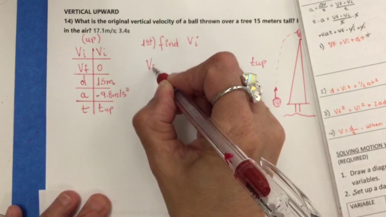 VERTICAL MOTION UPWARD PROBLEM NUMBER 14 - YouTube